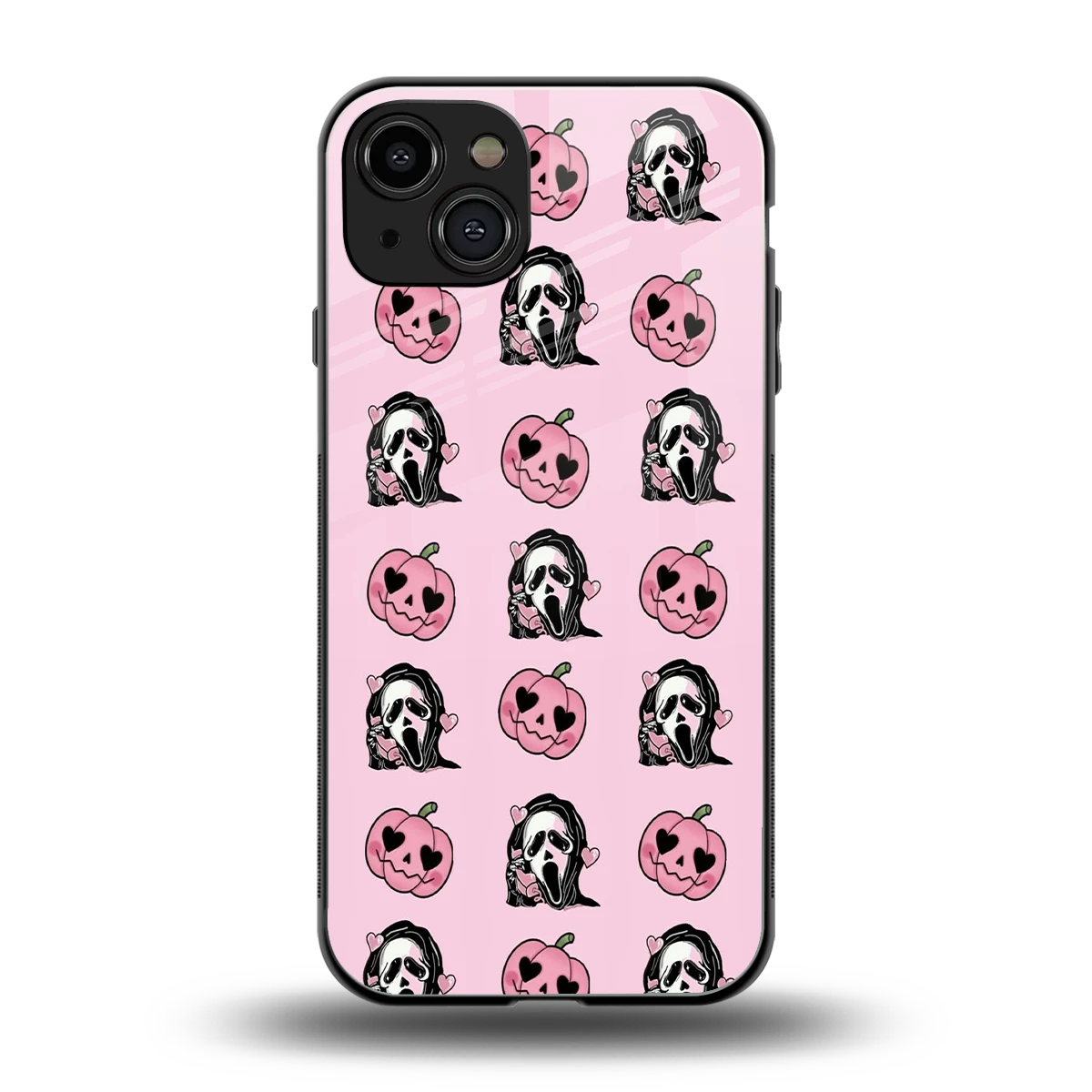 Friendly Ghost back phone cover | glass case for iphone 15