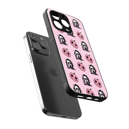 Friendly Ghost sleek iphone 15 pro cover with tempered glass back and TPU edges