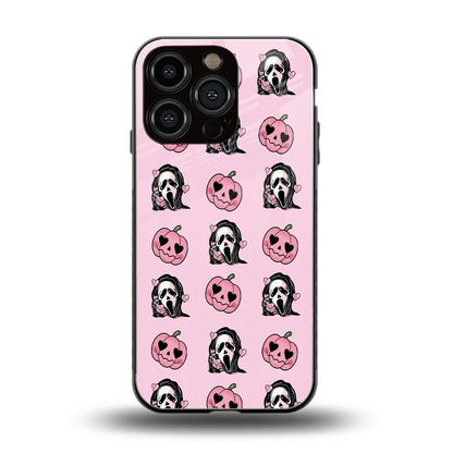 Friendly Ghost back phone cover | glass case for iphone 16 pro