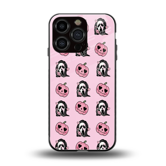 Friendly Ghost back phone cover | glass case for iphone 16 pro
