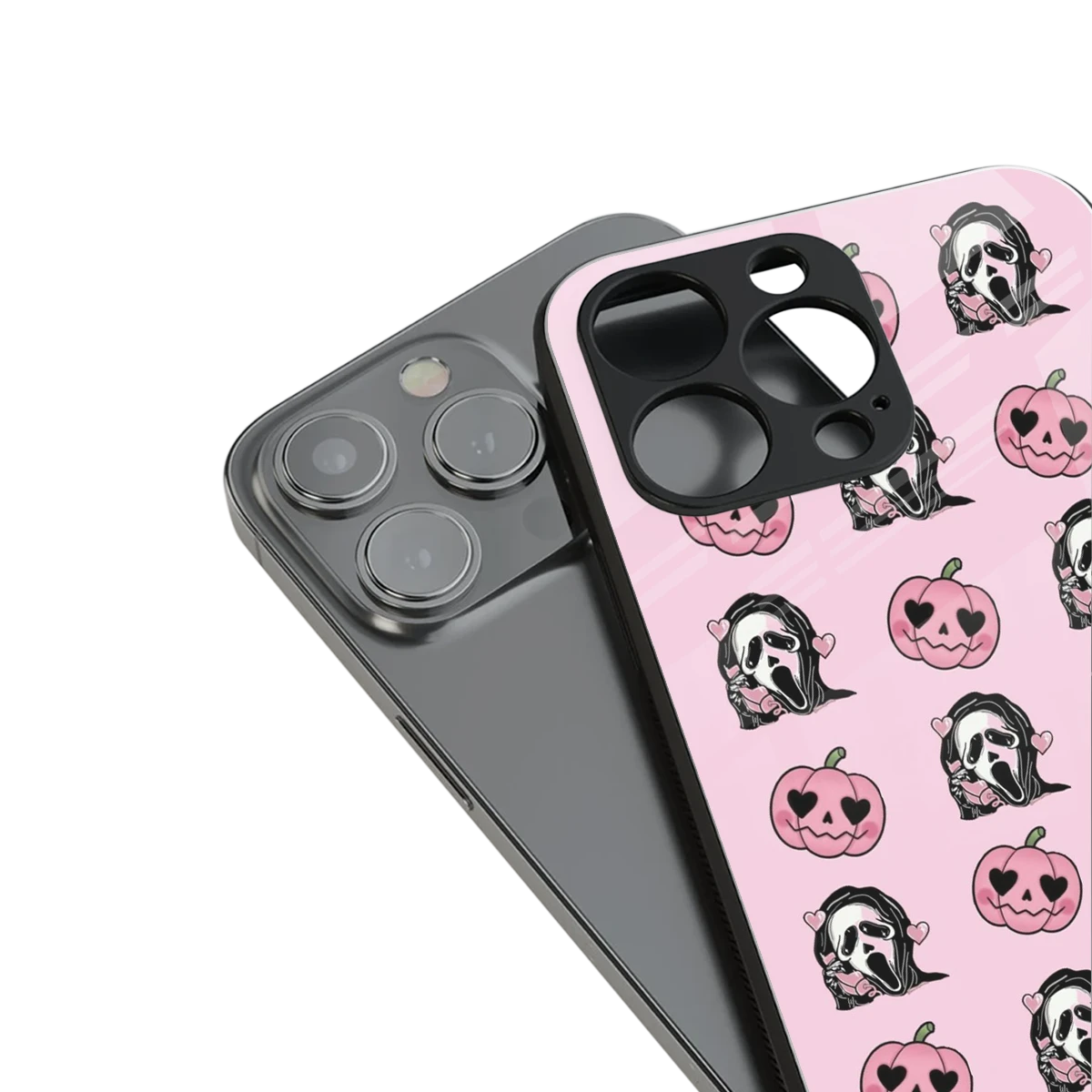 Friendly Ghost stylish phone case for iphone 15 pro | glossy glass and slim fit