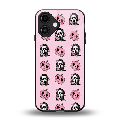 Friendly Ghost back phone cover | glass case for iphone 16