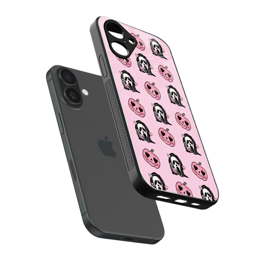 Friendly Ghost sleek iPhone 16 cover with tempered glass back and TPU edges