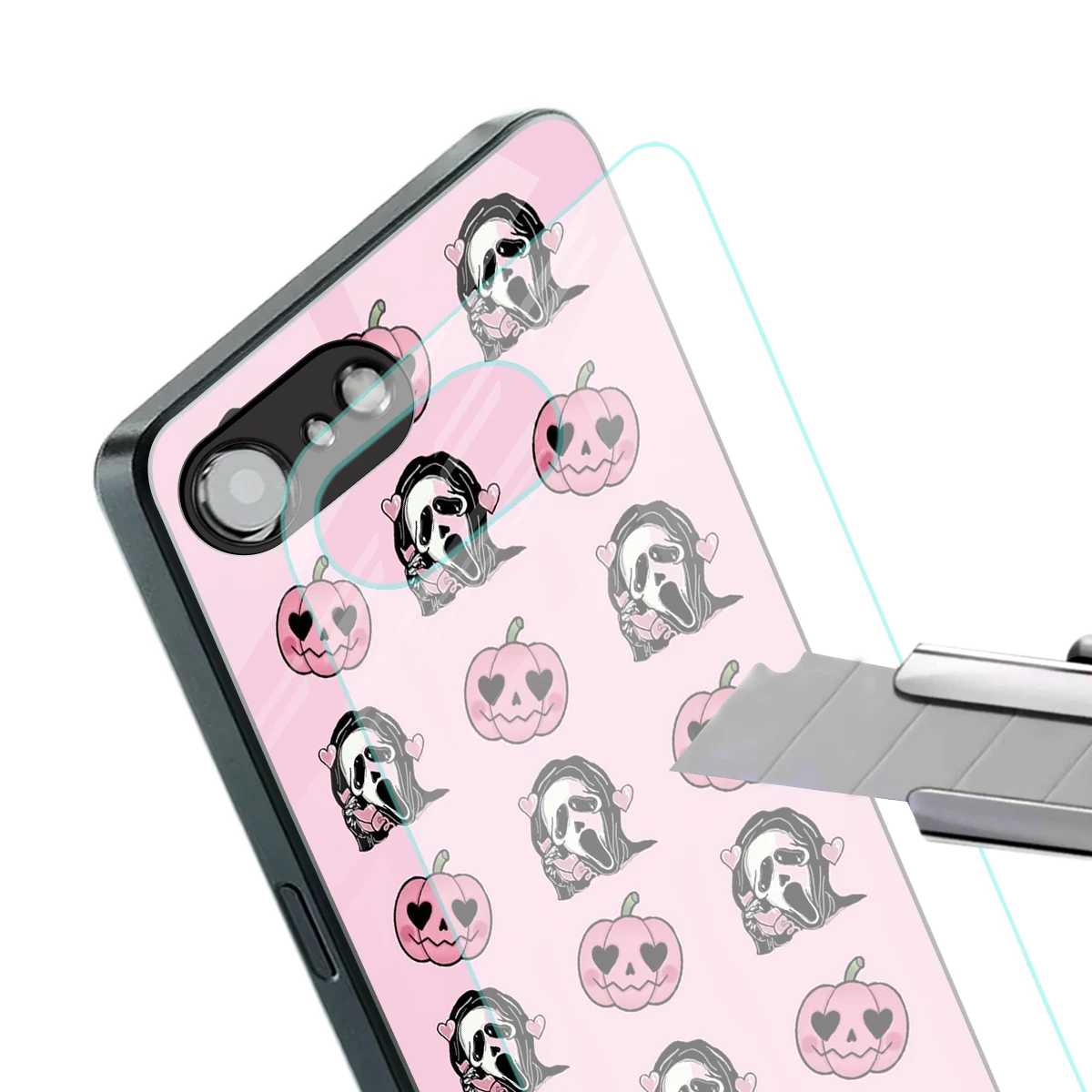 Friendly Ghost stylish phone case for iphone 16e | glossy glass and slim fit