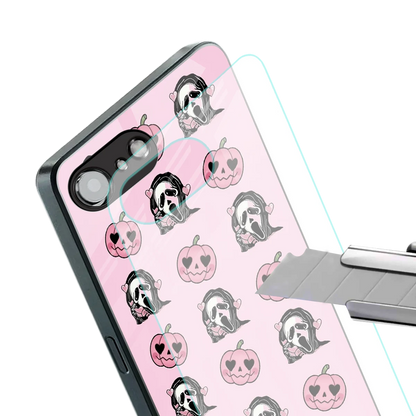 Friendly Ghost stylish phone case for iphone 16e | glossy glass and slim fit