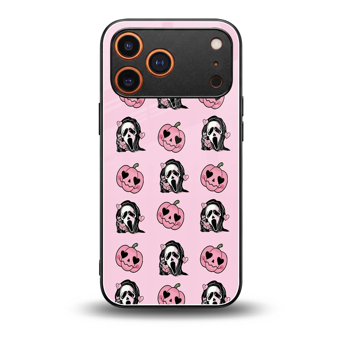 Friendly Ghost back phone cover | glass case for iphone 17 pro