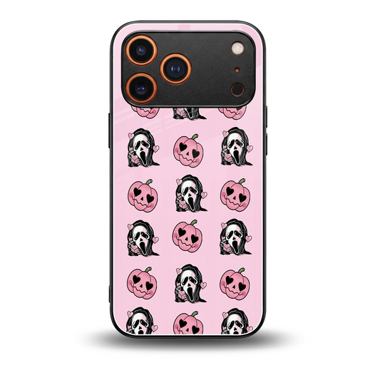 Friendly Ghost back phone cover | glass case for iphone 17 pro max