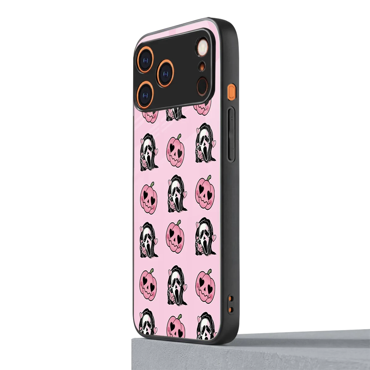 Friendly Ghost iphone 17 pro mobile cover | shockproof glass phone case