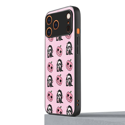 Friendly Ghost iphone 17 pro mobile cover | shockproof glass phone case