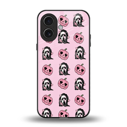 Friendly Ghost back phone cover | glass case for iphone 17