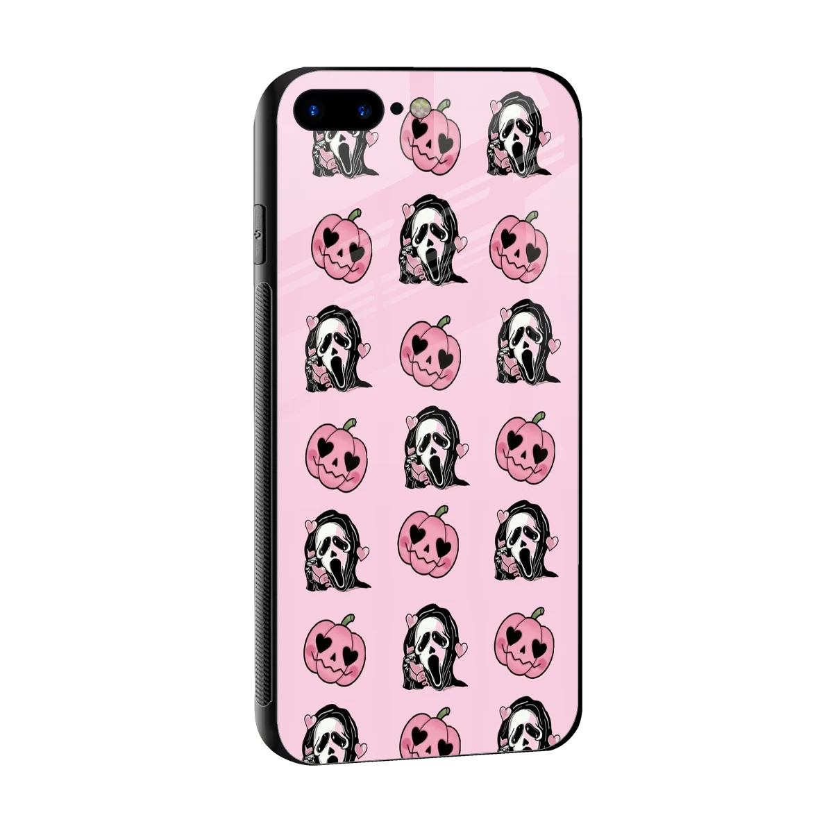 Friendly Ghost sleek iphone 8 plus cover with tempered glass back and TPU edges