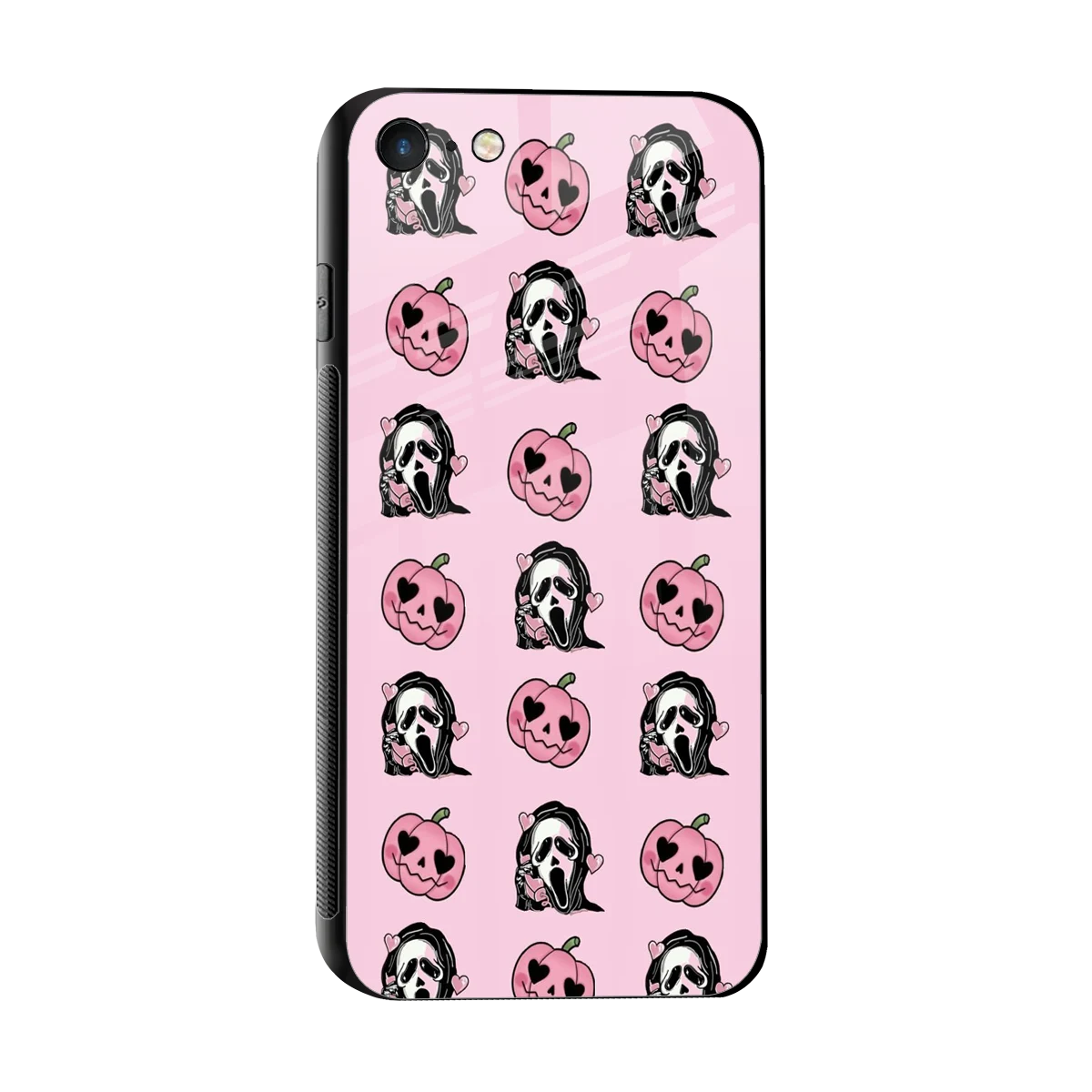 Friendly Ghost sleek iphone 7 cover with tempered glass back and TPU edges