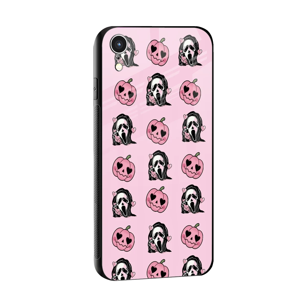 Friendly Ghost sleek iphone xr cover with tempered glass back and TPU edges