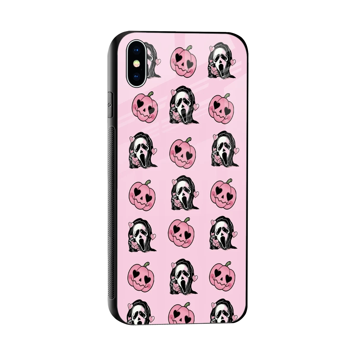 Friendly Ghost sleek iphone xs max cover with tempered glass back and TPU edges