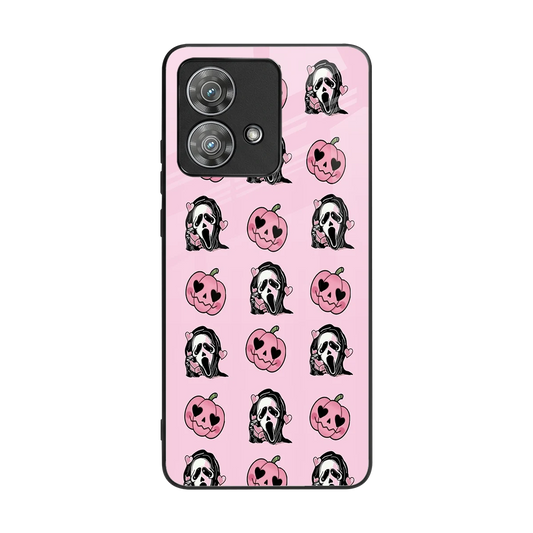 Friendly Ghost back phone cover | glass case for motorola edge 40 neo 5g