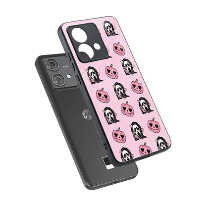 Friendly Ghost sleek motorola edge 40 neo 5g cover with tempered glass back and TPU edges