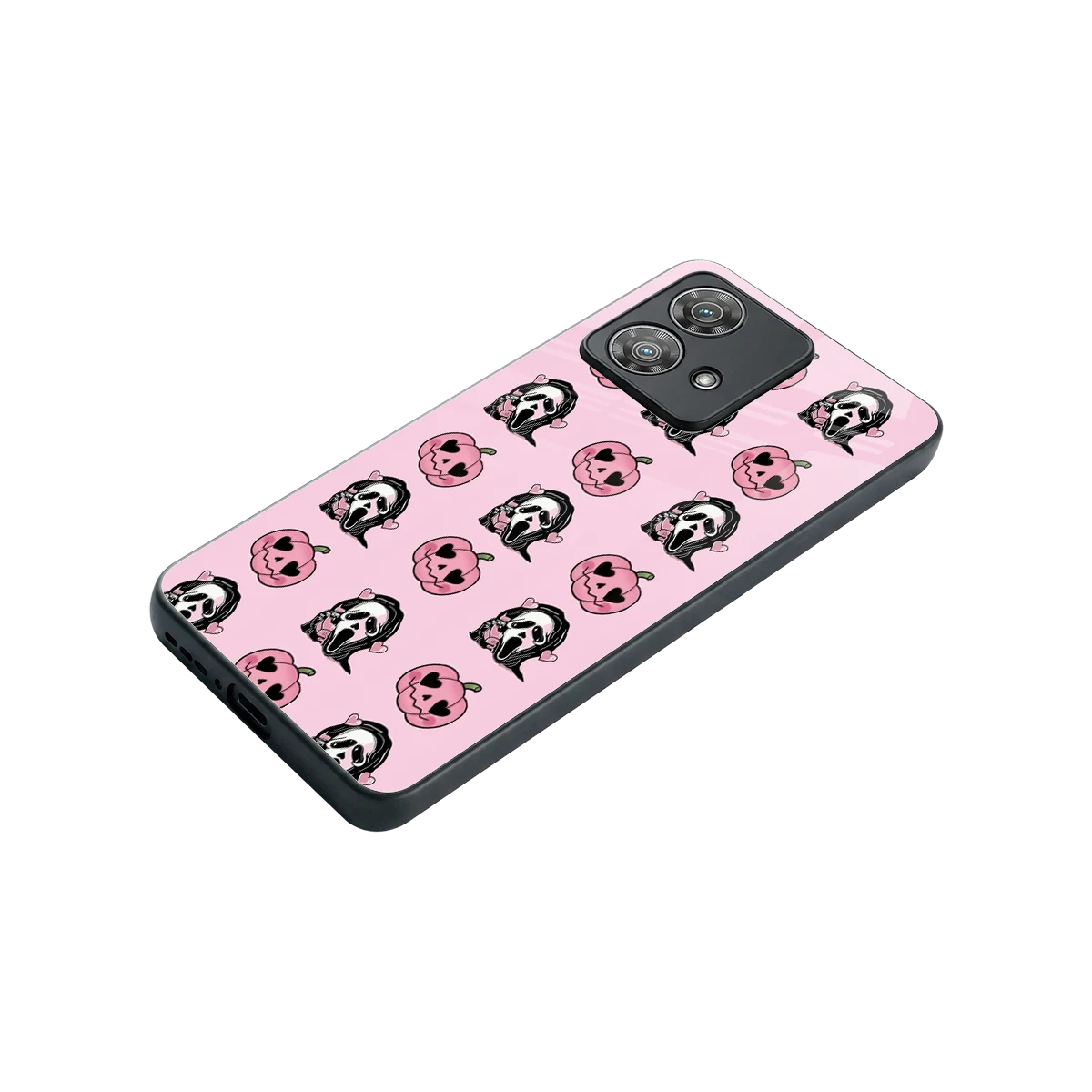 Friendly Ghost stylish phone case for motorola edge 40 neo 5g | glossy glass and slim fit