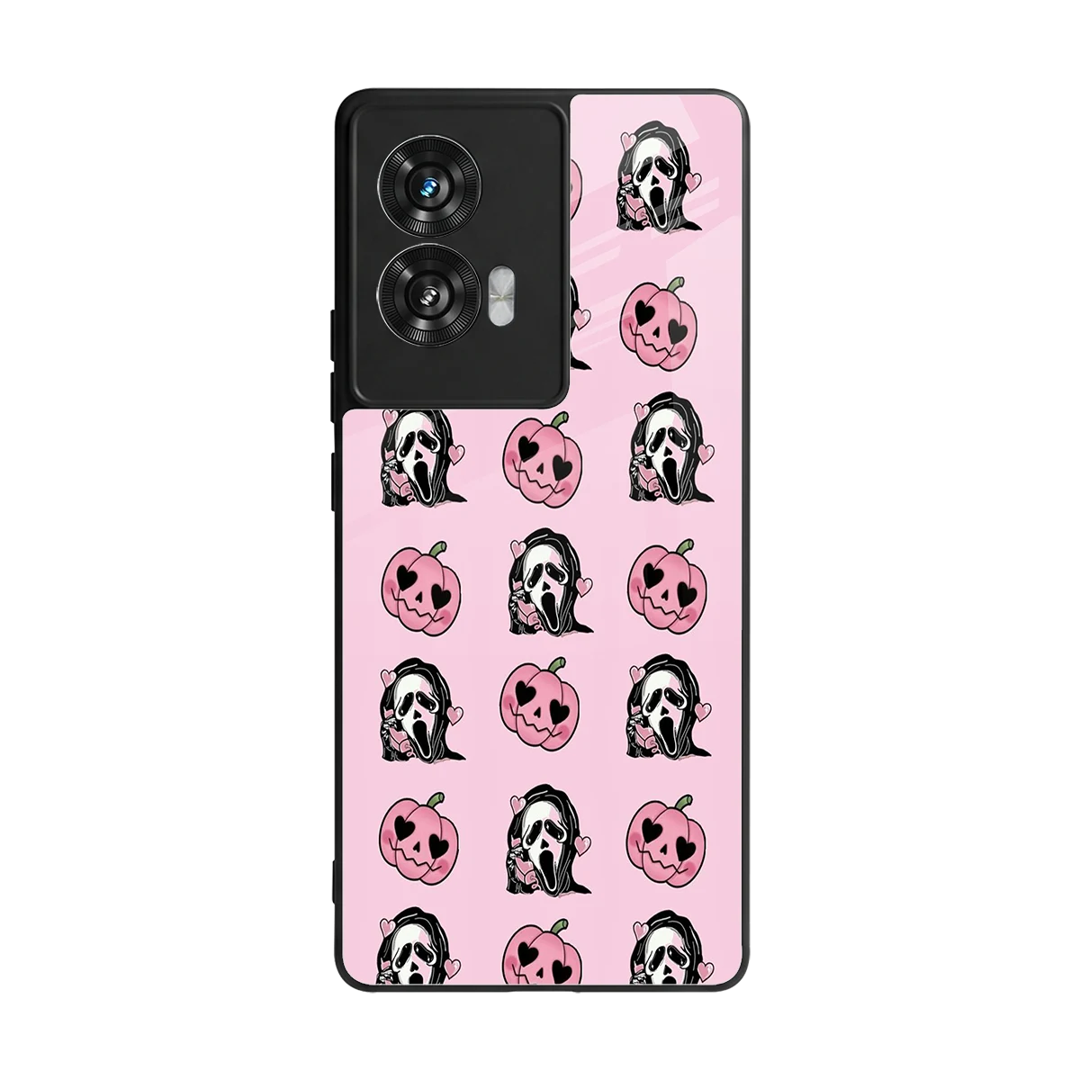Friendly Ghost back phone cover | glass case for motorola edge 50 fusion