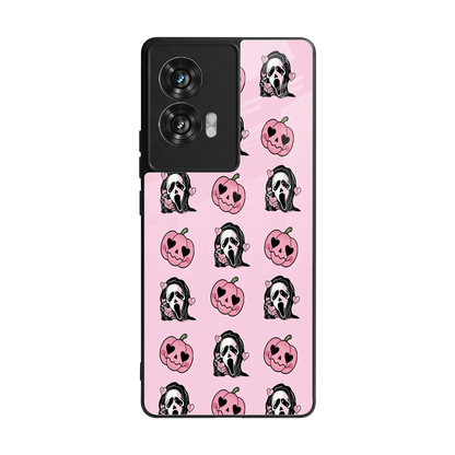 Friendly Ghost back phone cover | glass case for motorola edge 50 fusion