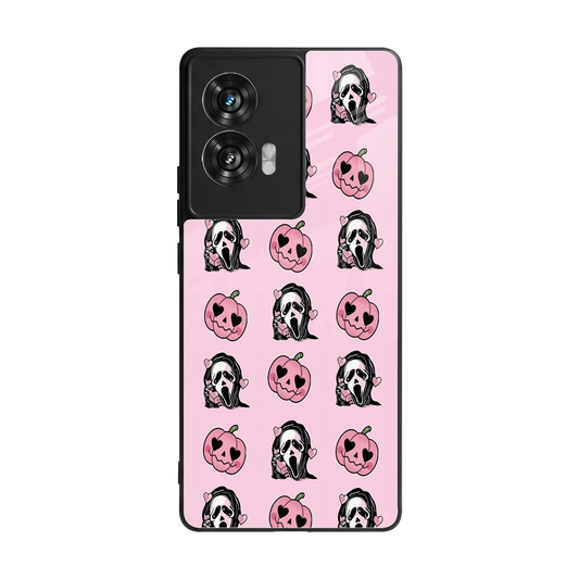 Friendly Ghost back phone cover | glass case for motorola edge 50 fusion