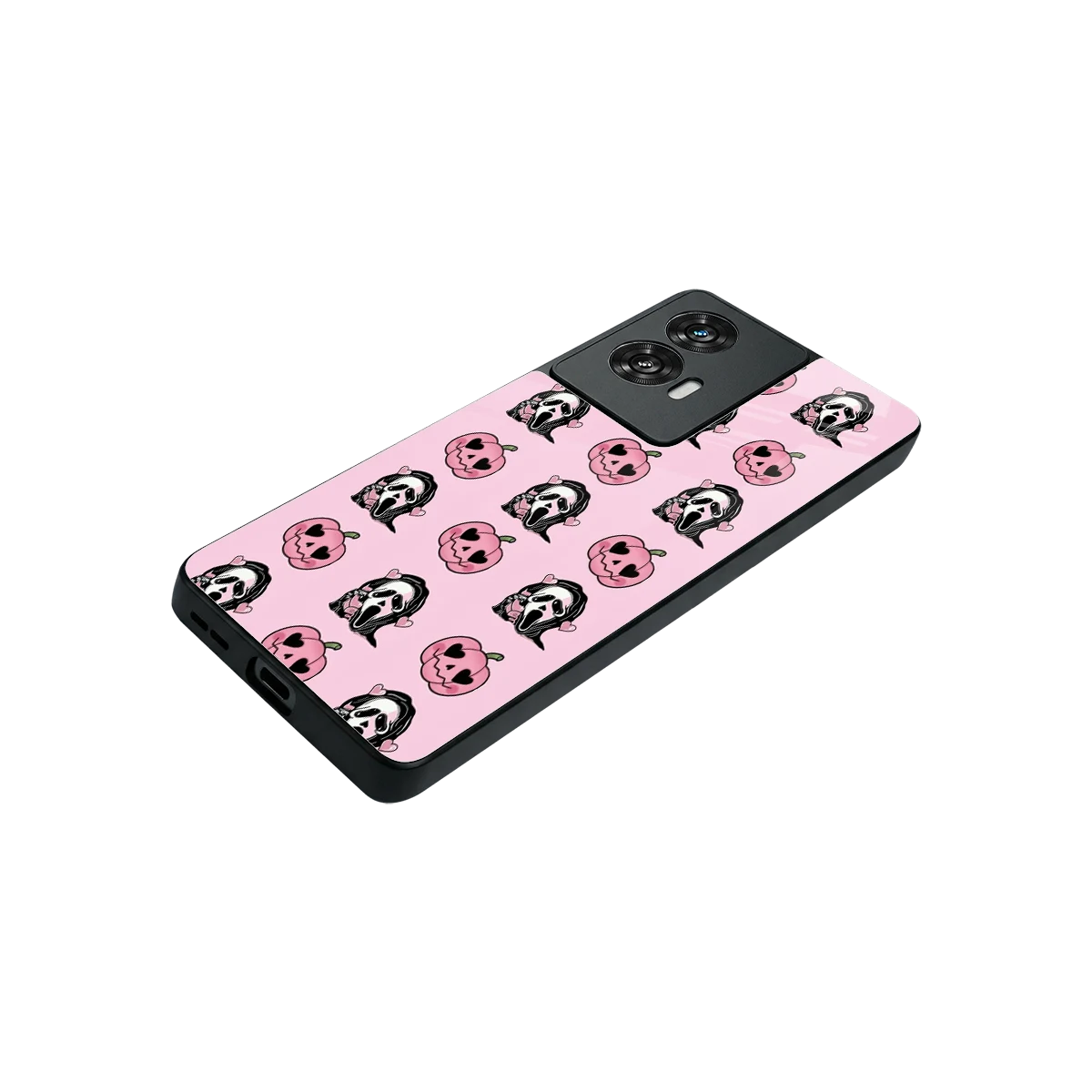Friendly Ghost stylish phone case for motorola edge 50 fusion | glossy glass and slim fit