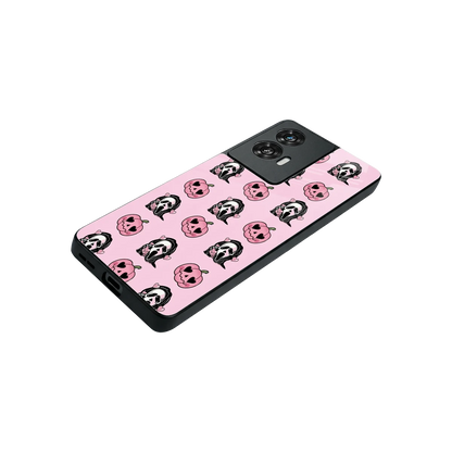 Friendly Ghost stylish phone case for motorola edge 50 fusion | glossy glass and slim fit