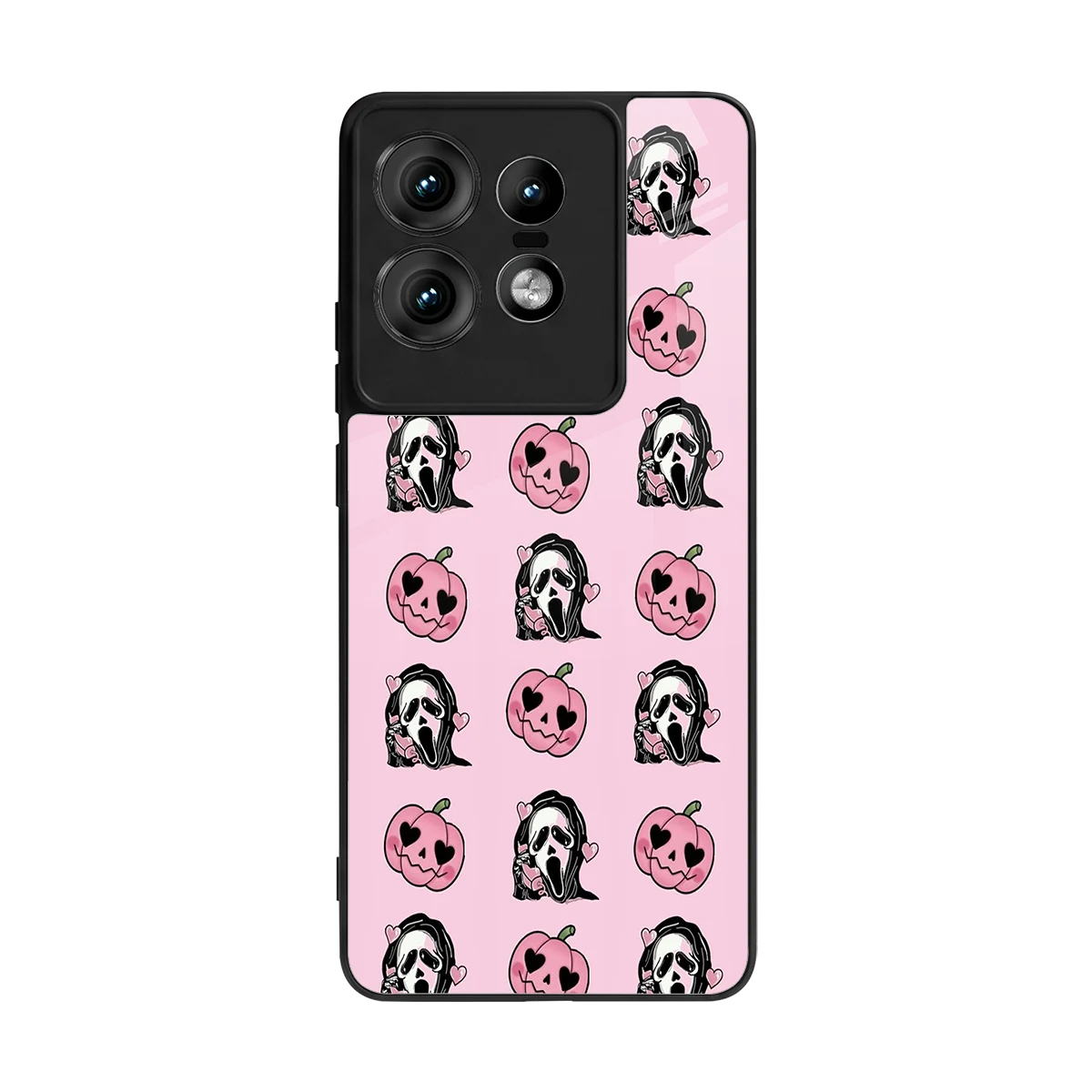 Friendly Ghost back phone cover | glass case for motorola edge 50 pro