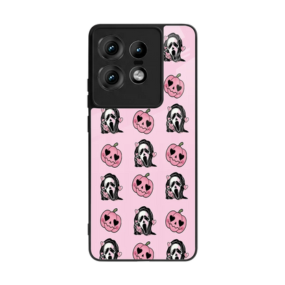 Friendly Ghost back phone cover | glass case for motorola edge 50 pro