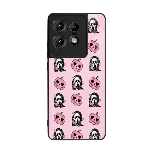 Friendly Ghost back phone cover | glass case for motorola edge 50 pro