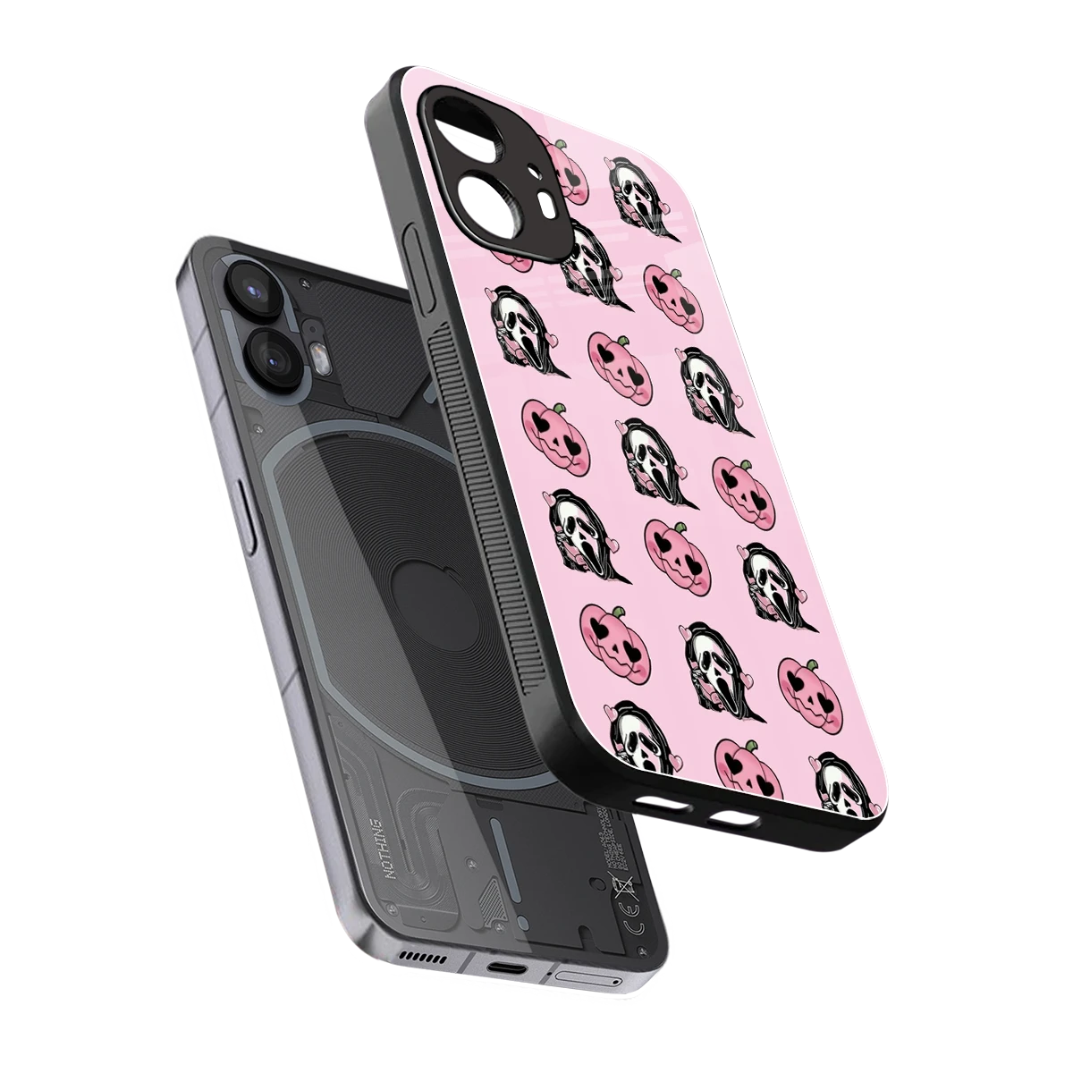 Friendly Ghost sleek nothing phone 2 cover with tempered glass back and TPU edges