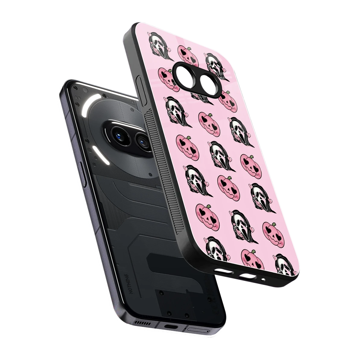 Friendly Ghost sleek nothing phone 2a cover with tempered glass back and TPU edges