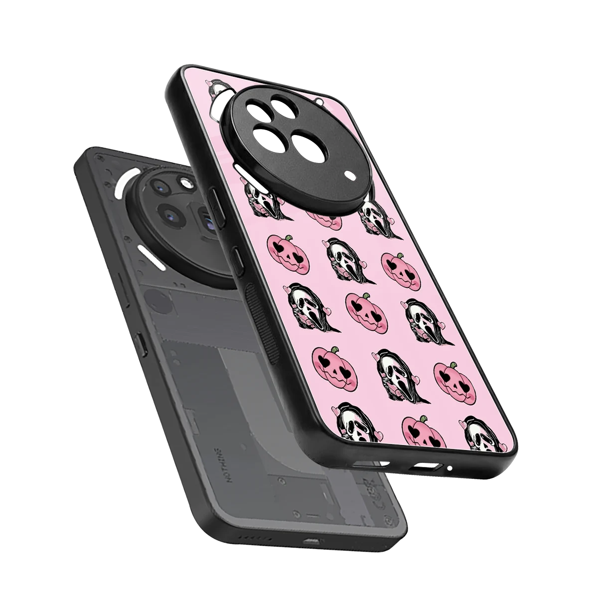 Friendly Ghost sleek nothing phone 3a pro cover with tempered glass back and TPU edges