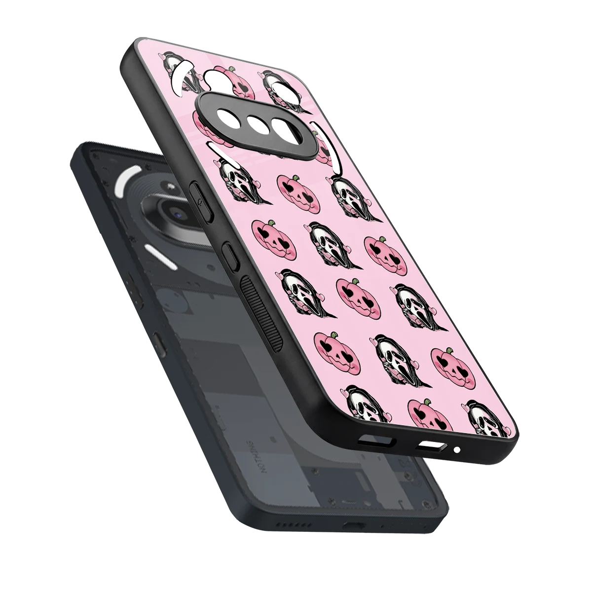 Friendly Ghost sleek nothing phone 3a cover with tempered glass back and TPU edges