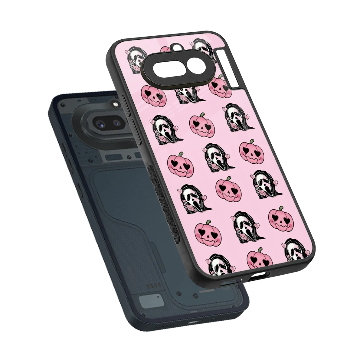 Friendly Ghost sleek nothing phone 4a cover with tempered glass back and TPU edges