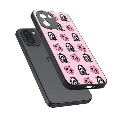 Friendly Ghost sleek oneplus 15r cover with tempered glass back and TPU edges