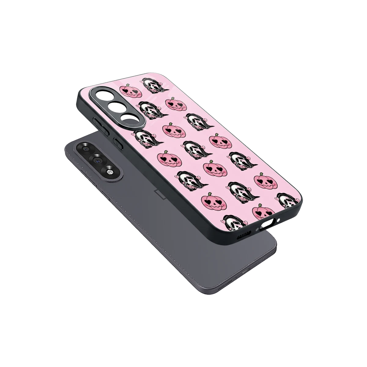 Friendly Ghost sleek oneplus nord 5 cover with tempered glass back and TPU edges