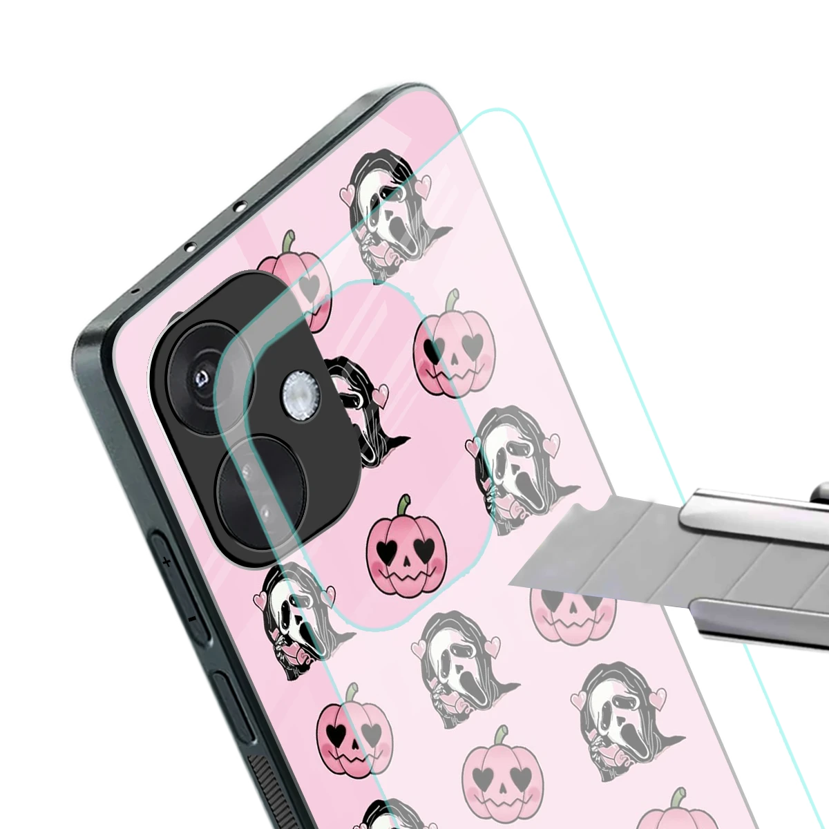 Friendly Ghost stylish phone case for oneplus nord ce 3 | glossy glass and slim fit