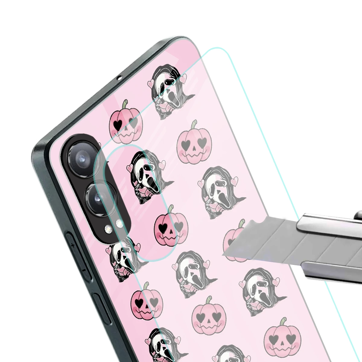 Friendly Ghost stylish phone case for oneplus nord ce 4 lite | glossy glass and slim fit