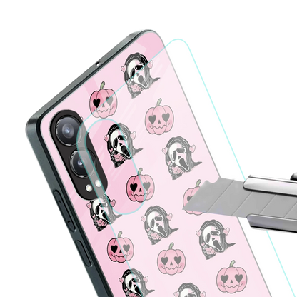 Friendly Ghost stylish phone case for oneplus nord ce 4 lite | glossy glass and slim fit