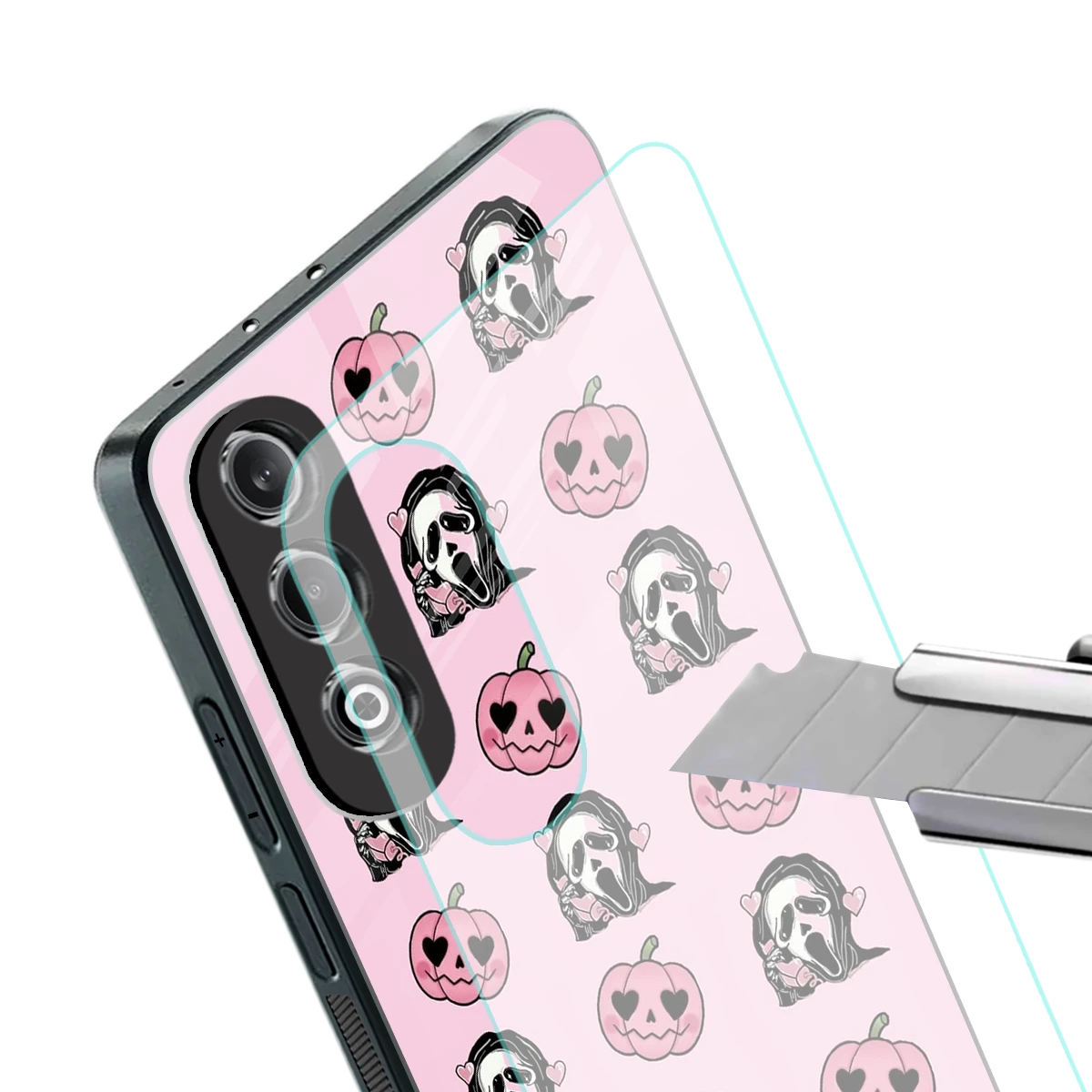 Friendly Ghost stylish phone case for oneplus nord ce 4 | glossy glass and slim fit