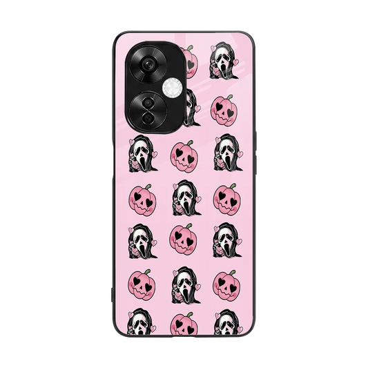 Friendly Ghost back phone cover | glass case for oneplus nord ce 3 lite