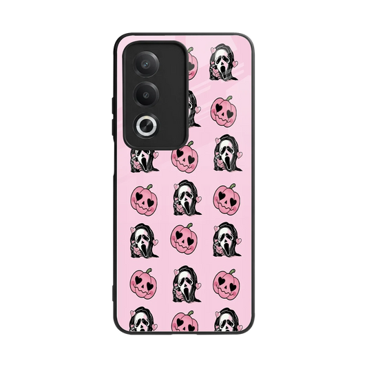 Friendly Ghost back phone cover | glass case for oppo a3 pro