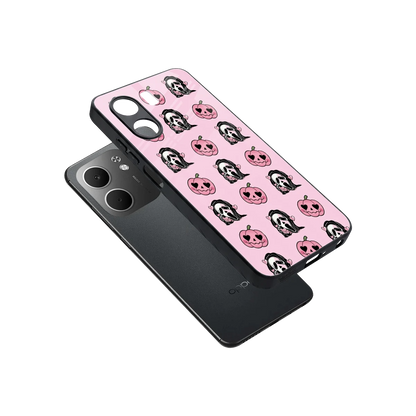Friendly Ghost sleek oppo a5x 5g cover with tempered glass back and TPU edges