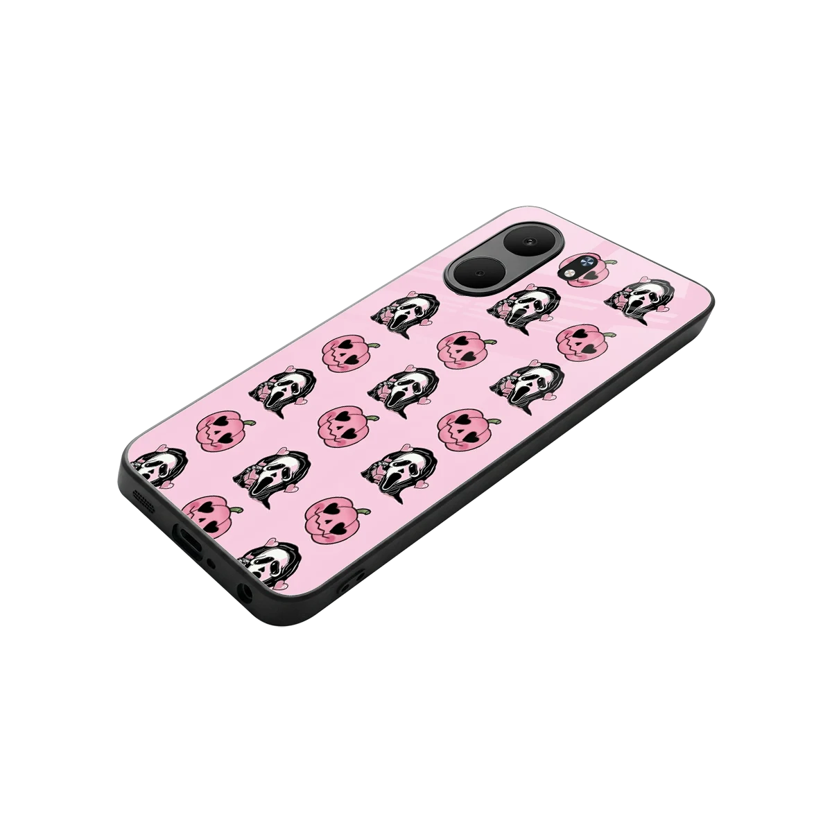 Friendly Ghost stylish phone case for oppo a5x 5g | glossy glass and slim fit