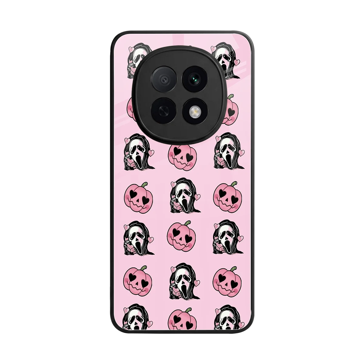 Friendly Ghost back phone cover | glass case for oppo f29 pro 5g