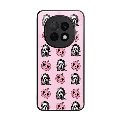 Friendly Ghost back phone cover | glass case for oppo f29 pro 5g