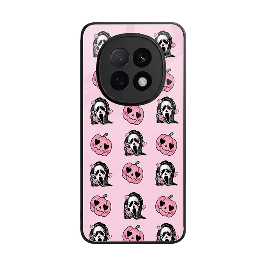 Friendly Ghost back phone cover | glass case for oppo f29 pro 5g