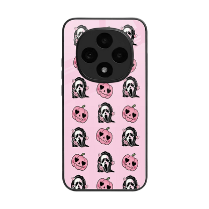 Friendly Ghost back phone cover | glass case for oppo f31 pro 5g