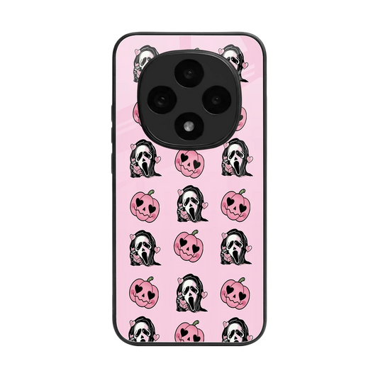 Friendly Ghost back phone cover | glass case for oppo f31 pro 5g