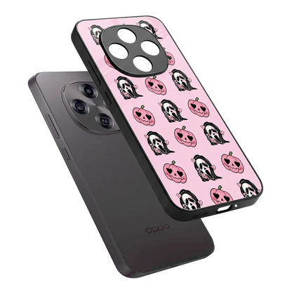 Friendly Ghost sleek oppo f31 pro 5g cover with tempered glass back and TPU edges